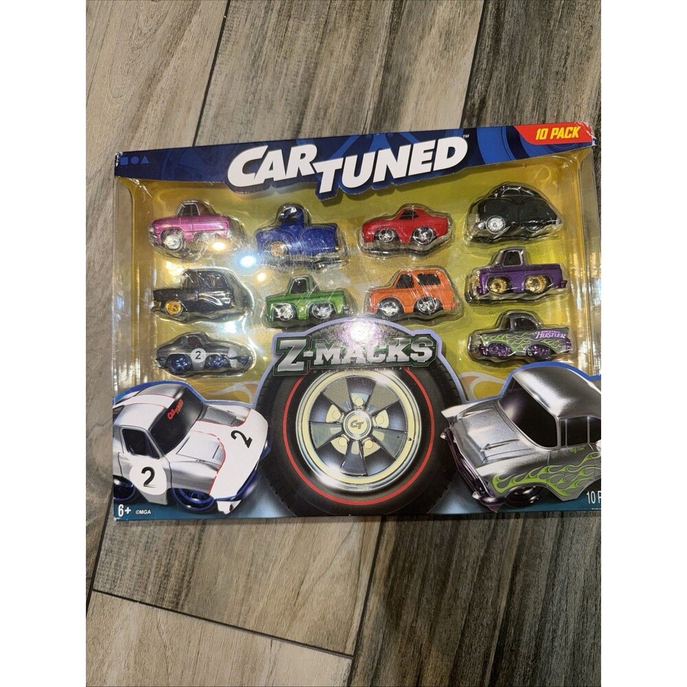 CarTuned Z-Macks 10 Pack Purple Bottom Diecast Metal Cars Car Tuned